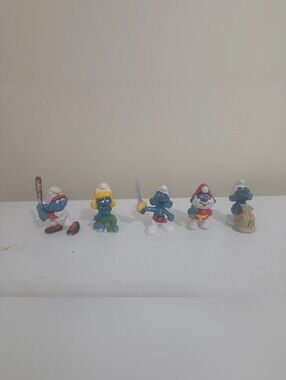 Vintage Smurfs Set Of 5
